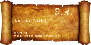 Darida Anikó névjegykártya